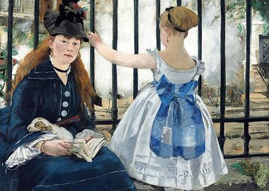 At the Railway, by Berthe Morisot