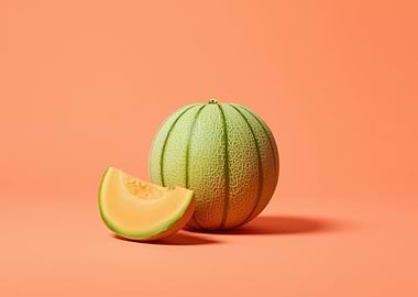 Cantaloupe Melon Still Life