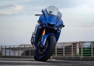 Blue Yamaha Motorcycle R1