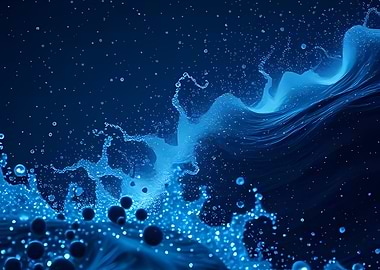 Abstract Blue Water Splash