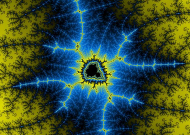 Fractal Art: Blue and Yellow