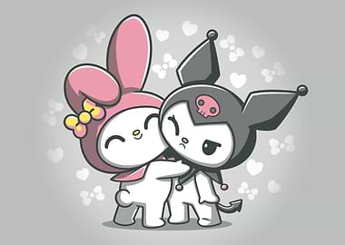 My Melody and Kuromi Hugging