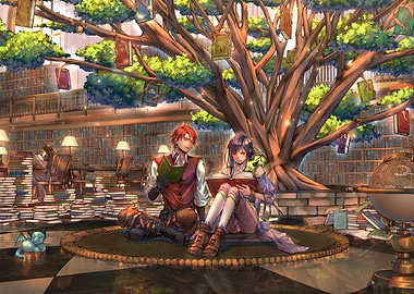 Cozy Fantasy Library