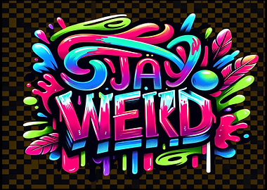 Stay Weird Colorful Graphic Art