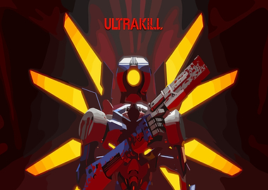 Ultrakill Robot with Bloody Gun