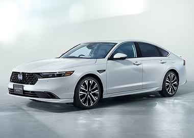 White Honda Accord e:HEV Studio Shot