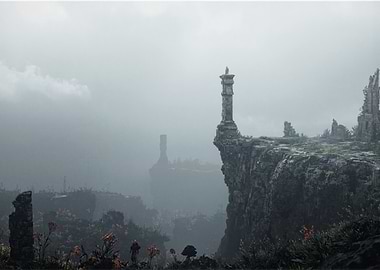 Misty Ruins Landscape