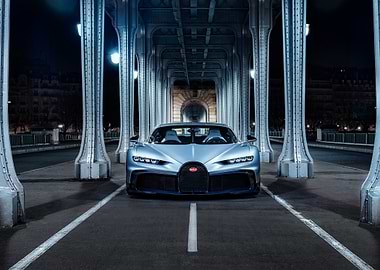 Bugatti Chiron under Bir-Hakeim bridge, Paris