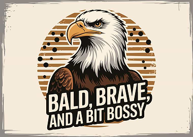 Bald Eagle with Attitude Graphic