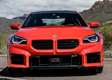 Front View of a Red BMW M2