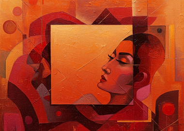 Abstract Portrait in Warm Tones