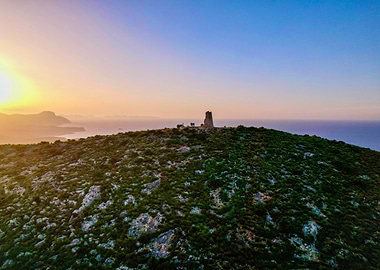 Hilltop Tower at Sunset