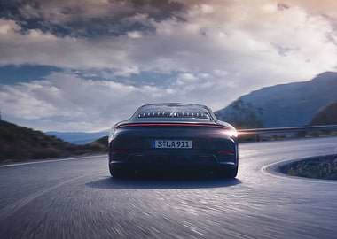 Dynamic Porsche 911 Mountain Ascent