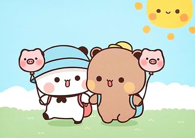 Cartoon Bears Pig Balloons