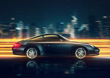 Sleek Porsche 911 Night Speed
