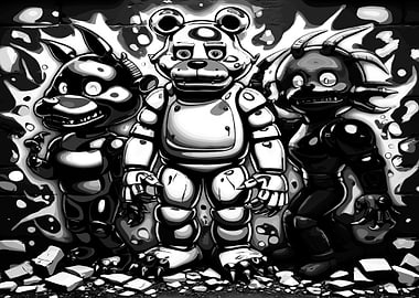Five Nights at Freddy's Graffiti Art