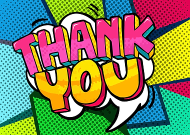 Pop Art Thank You Expression