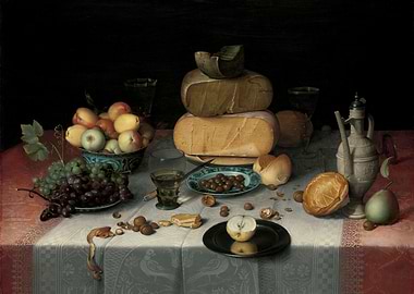 Still Life with Cheese and Fruit