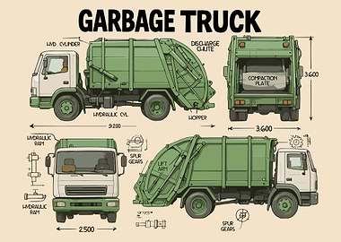 Garbage Truck Blueprint