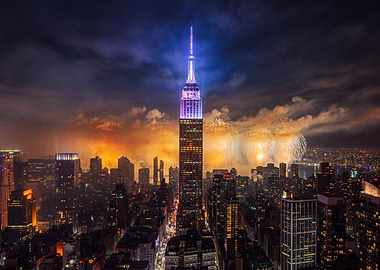 Empire State Building Fireworks Night