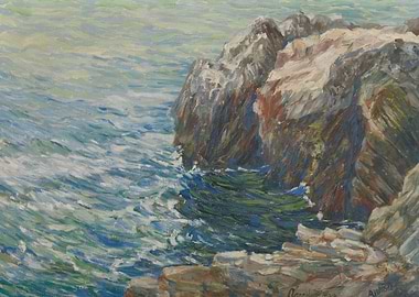 Rocky Coastline Painting