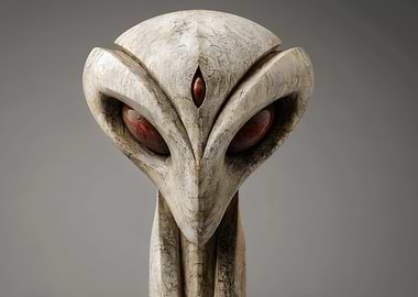 Alien Sculpture with Third Eye