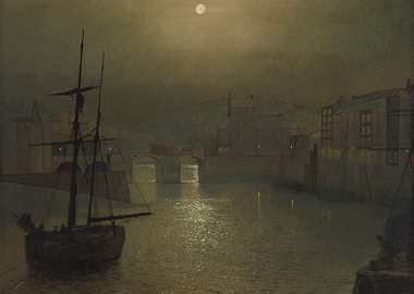 Nocturne: River Scene with Ships