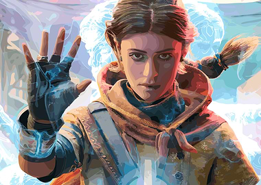 Woman with magical powers digital art