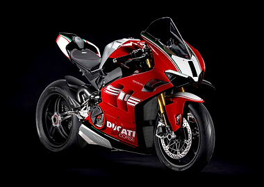 Ducati Corse Motorcycle on Black Background