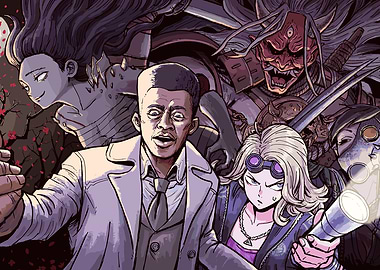 Game Style Horror Characters Illustration