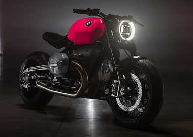 BMW Motorcycle with Pink Fuel Tank