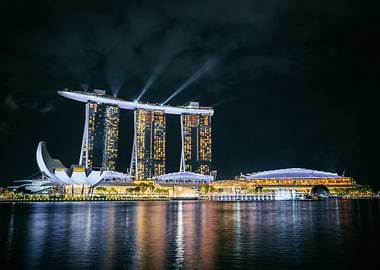 singapore marina bay sands at night