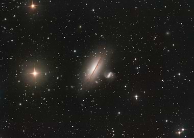 Space Galaxy with Stars and Nebula