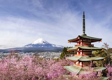 Mount Fuji and Chureito Pagoda