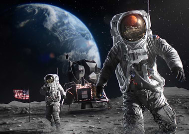 Astronauts on the Moon