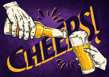 Cheers Beer Illustration