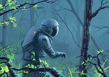 Astronaut in a Forest
