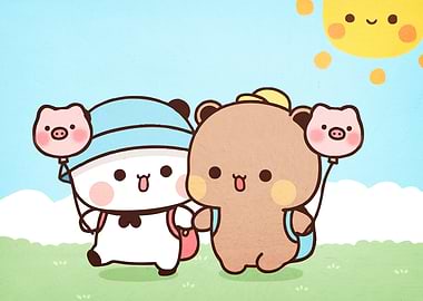 Cartoon Bears Pig Balloons