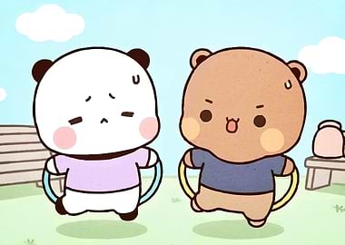 Cute Bears Hula Hooping