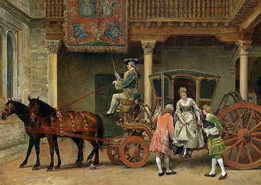 Elegant Carriage Scene Painting