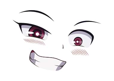 Anime Face with Smirk Expression