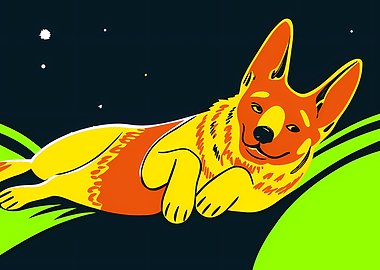 Relaxing Dog Illustration