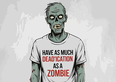 Zombie Dedication T-Shirt Graphic