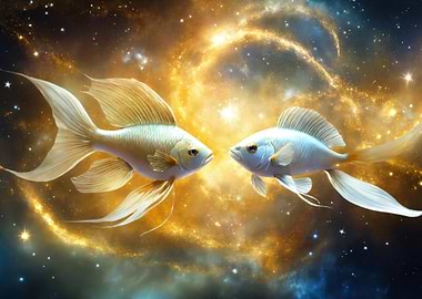 Two Fish in a Cosmic Scene