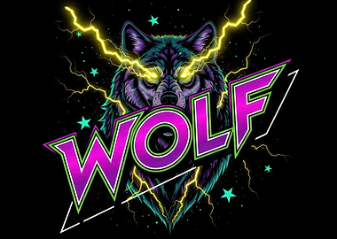 Electric Wolf Graphic Design