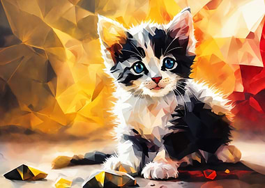 Cute Kitten Digital Art