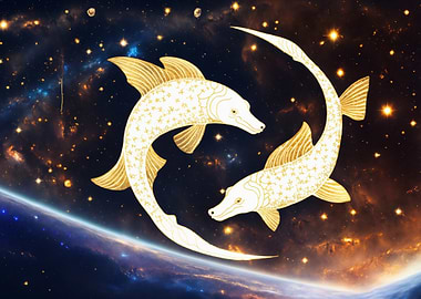 Pisces Zodiac Sign in Space
