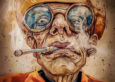 Smoking Old Man