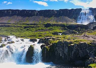 Dynjandi Waterfall Iceland Landscape