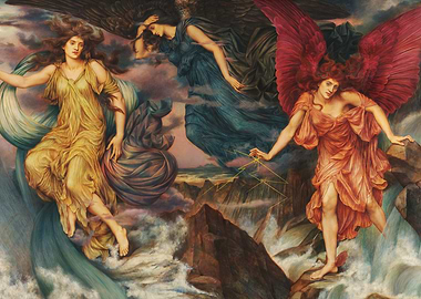 The Rainbow and the Angels Painting